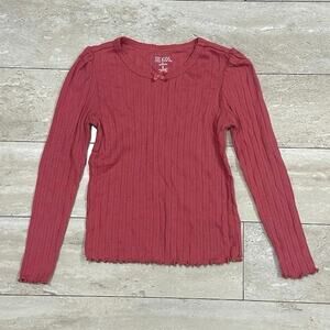 Girls Ribbed Long Sleeve Top 6x
